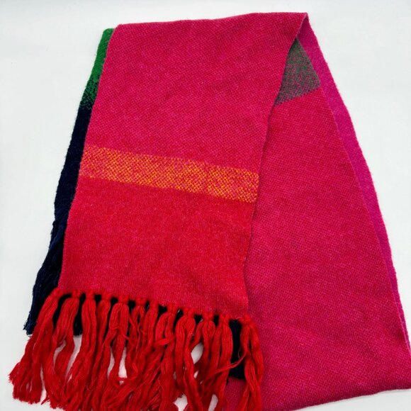 COACH colorblocked wool and alpaca ombre knit long winter scarf -Multicolor - Picture 4 of 9